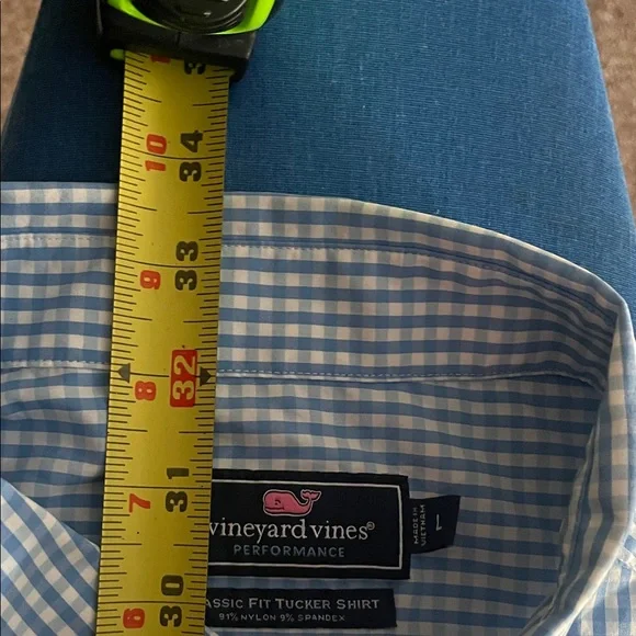 Vineyard Vines Light Blue Gingham Shirt - Picture 5 of 10